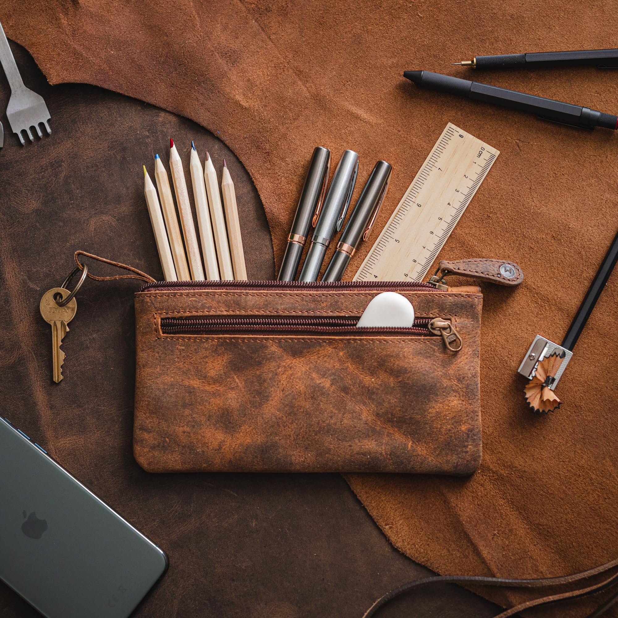 Moonster Leather Pencil Case Pouch 8