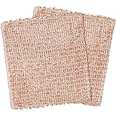 Redecker Real Copper Cleaning Cloths – Scratch-Free 2-Ply Woven Copper Scrub Pads for Pots, Pans, Sinks, Glass & Stainless St