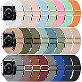 DMIGADIGLO 24 Pack Stretchy Nylon Band Compatible with Apple Watch Band 38mm 40mm 41mm 42mm 44mm 45mm 46mm 49mm Women Men, Adjustable Sport Elastic Replacement Strap for iWatch Series 10 9 8 7 6 5 4 3 2 1 SE Ultra
