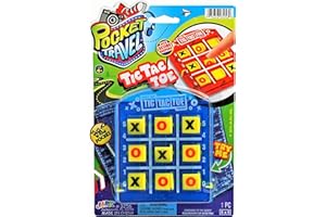 JA-RU Portable Tic Tac Toe (1 Pack) Classic Mini Board Games for Kids. Small Size Travel Games.Bulk Birthday Party Favor Stocking Stuffer. 3256-1A