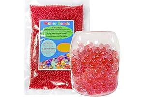 NIKOEO 10000 Pcs Water Gel Jelly Beads, Red Water Gel Bead for Vase Filler, Wedding Centerpiece, Christmas Decorations, Festive Floral Decoration