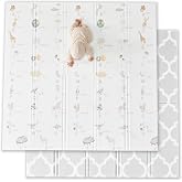 Fortella Extra Large Foam Baby Play Mat, 71.5x70 in Reversible &amp; Waterproof | 0.6" Thick Foldable Playmat for Playpen; Certified Non-Toxic; Travel Case Included; for Tummy Time/Crawling, Indoor &amp; Outdoor