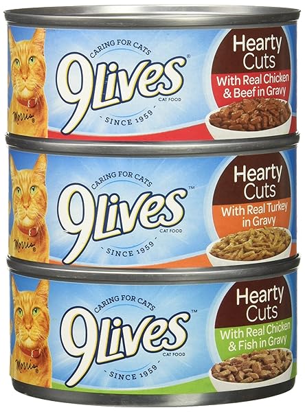 9LIVES GRAVY FAVORITES WET CAT FOOD VARIETY PACK, 5.5 OUNCE CAN (PACK OF 12)