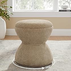 Multi-Functional Boucle Ottoman, Vanity Stool