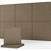 Sound Proof Panels for Walls, Acoustic Wall Panels, Sound Absorbing, 6 Pack | 23.62 x 23.62 In Each, Covers 72 x 48 In, Gaming, Office, Studio Use, Convenient Installation, Edge Relay Pattern