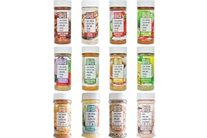 Seasoning Variety Pack | 12 Amazing Flavors | Low Sodium Keto Seasoning by Oh My Spice | 0 Calories, 0 Carbs, 0 Sugar, Gluten Free, Paleo, Non GMO, No MSG, No Preservatives | Gourmet Healthy Cooking