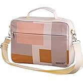 DiverseBee Large Bible Cover with Handles and Shoulder Strap, Bible Carrying Case for Women, Bible Tote Bag, Church Book Cover, Christian Gift (Geometric)