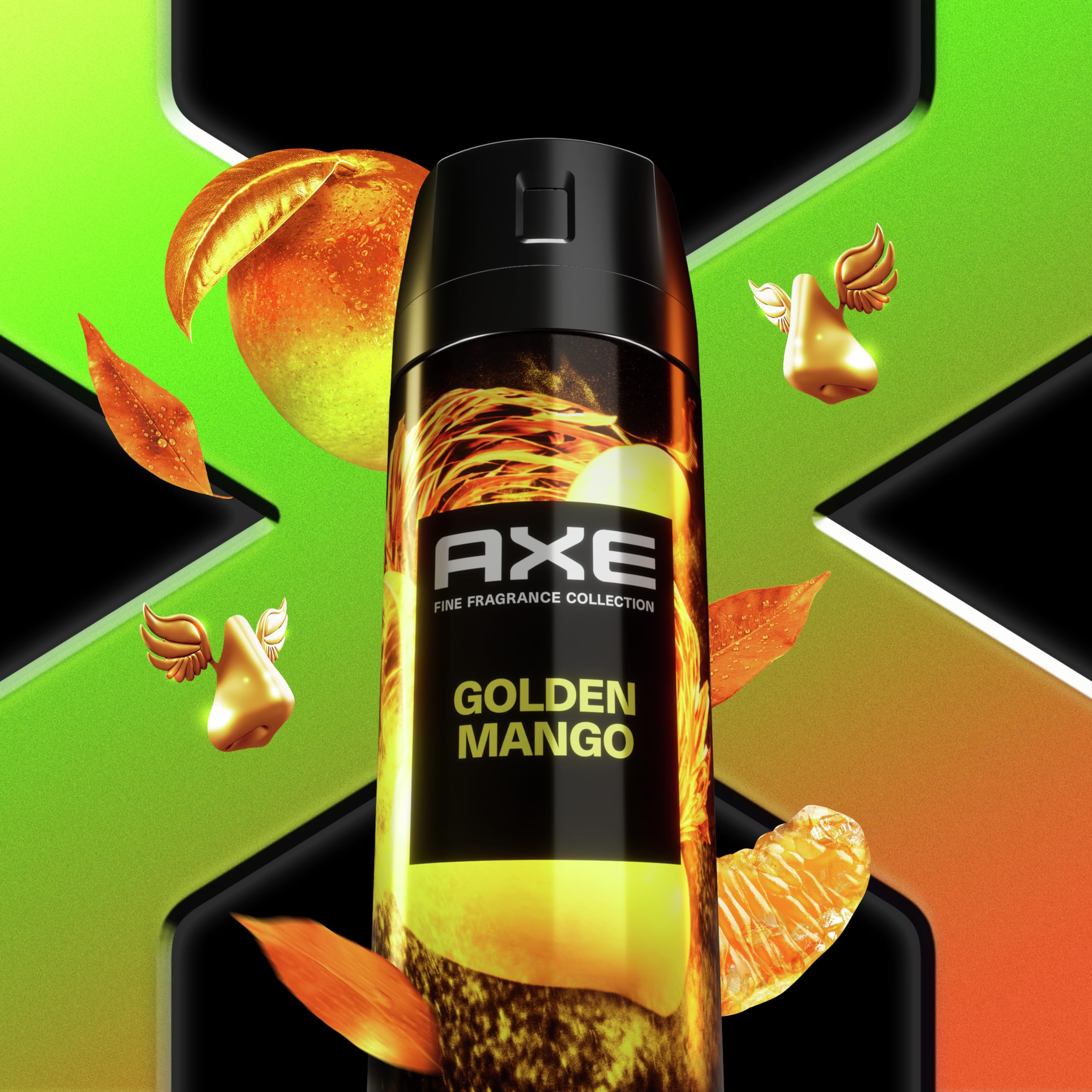 AXE Fine Fragrance Collection Premium Deodorant Body Spray for Men - Variety Pack - Blue Lavender, Aqua Bergamot, Golden Mango, & Black Vanilla - Pack of 4 72H Odor Protection, Aluminum Free, 4 oz