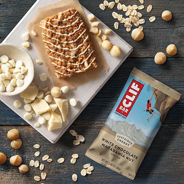 CLIF BAR – ENERGY PROTEIN BARS – WHITE CHOCOLATE MACADAMIA NUT – MADE WITH ORGANIC OATS – ENERGY BARS – NON-GMO – (15 PACK)