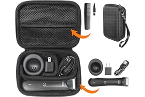 GETGEAR case compatible with Manscaped Best Electric Manscaping Groin Hair Trimmer, smart divider for separated compartment for trimmer and accessories