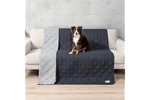 PetAmi Reversible Furniture Cover, Sofa Protector for Pet, Cat Bed, Washable Waterproof Blanket, Dog Cover for Couch Seat, 68x82 Gray
