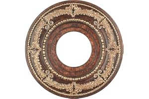 Livex Lighting 8204-63 Ceiling Medallion in Verona Bronze with Aged Gold Leaf Accents 12D x 1.25