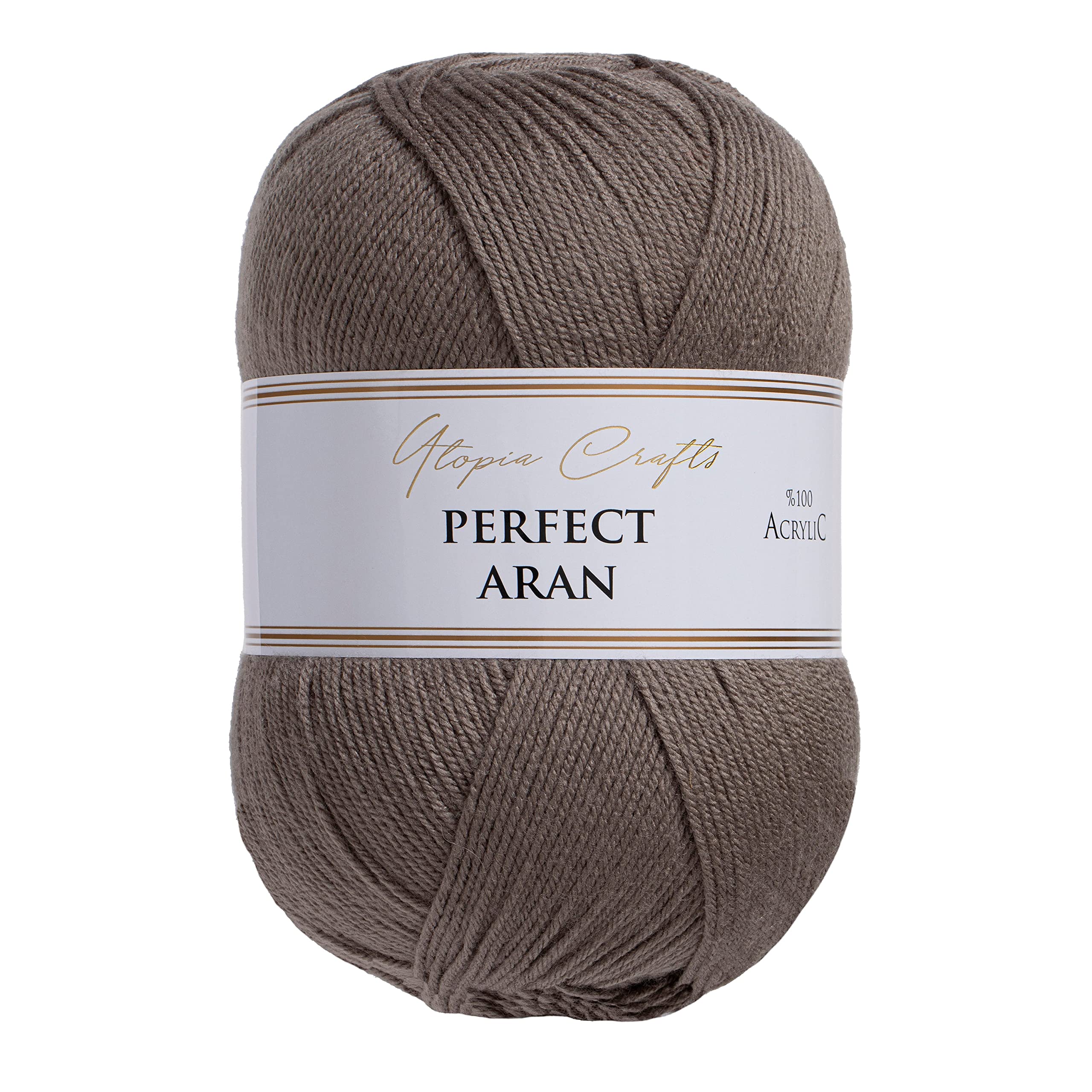 Utopia Crafts Aran Knitting and Crochet Yarn, 400g (Sand Stone)