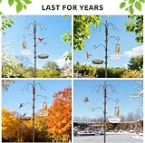 Urban Deco Bird Feeding Station with Multi Hooks and Bath Tray view 6