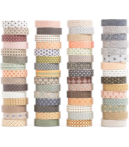 Domikee 12 Rolls Classic Decorative Diy Washi Tape Set For Journal Planner Diary Fine
