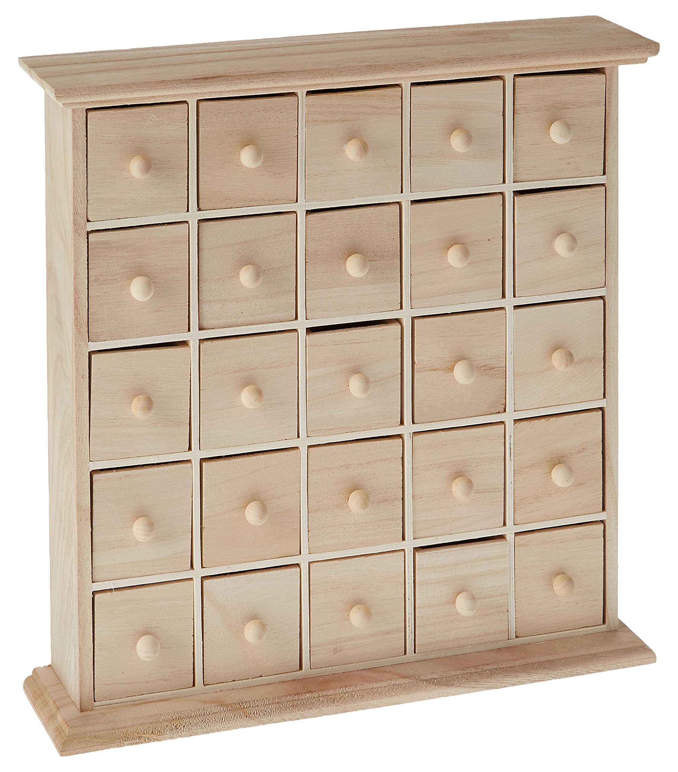 Artemio Wooden Chest with 25 Drawers, Beige