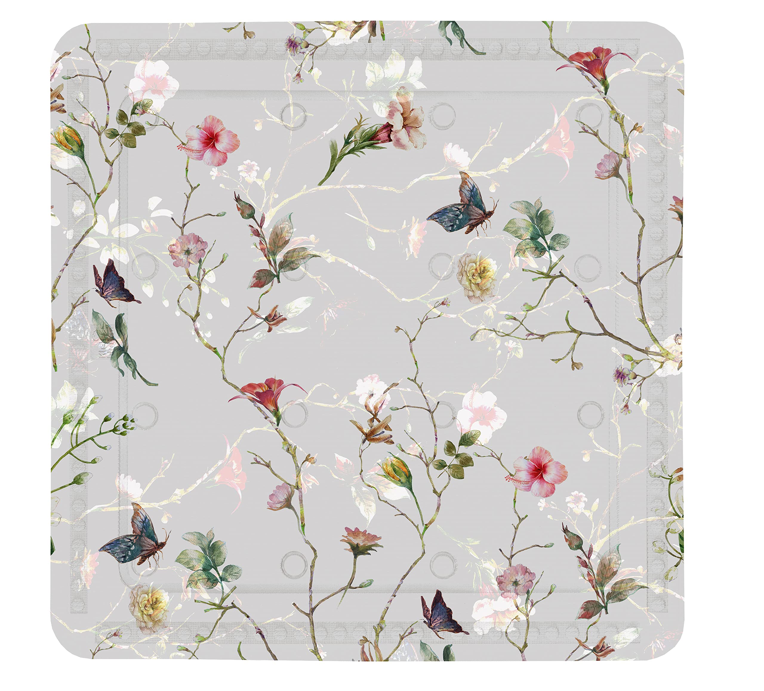 Kleine Wolke Flores Shower Mat 55 x 55 cm Multi-Coloured PVC