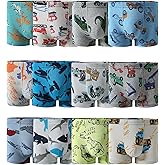 Boboking Boys Soft Boxer Briefs Dinosaur Shark Toddler Kids Underwear 2-12 Years