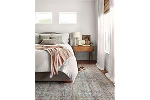 Loloi Chris Loves Julia Jules Collection JUL-05 Lagoon/Brick 7'-6'' x 9'-6'', .13" Pile Height, Area Rug