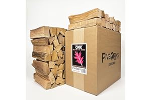 FiveOaks Firewood Oak Mini Split 8" Cooking, Grilling, Smoking Wood, 1,248 cu. in., Brown