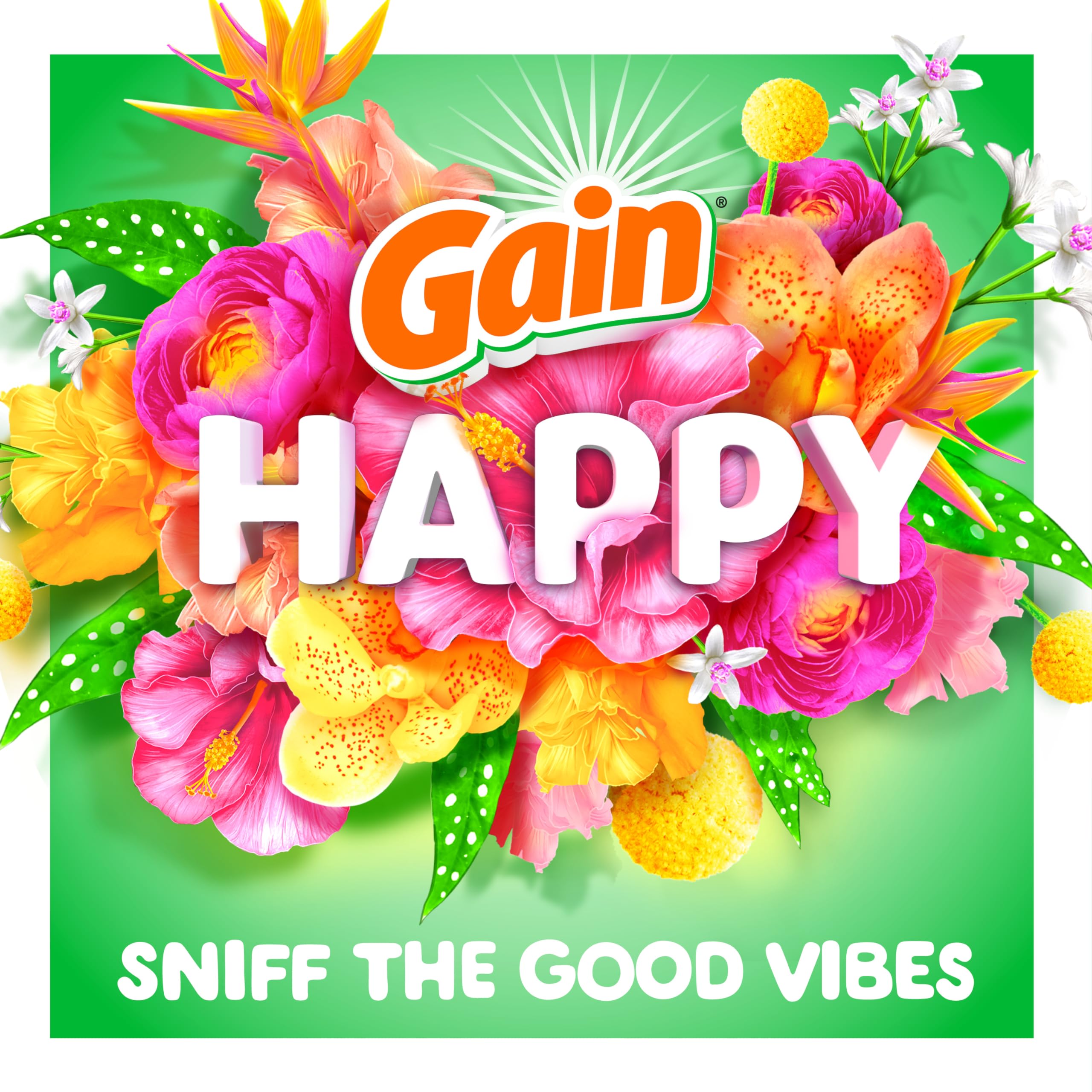 Gain Scent Booster Beads, In-Wash Laundry Scent Beads for Long-Lasting Freshness and Odor Protection, Happy Scent for an Enhanced Laundry Experience, 24 Oz (Packaging May Vary)