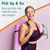Maximo Fitness Exercise Mat 183cm x 60cm 12mm Thick Blue Non Slip view 8