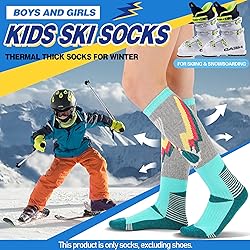 ANTSANG Kids Merino Wool Ski Socks for Girls Boys