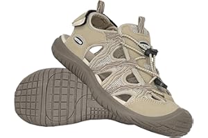 GRITION Hiking Sandals Women Closed Toe, Waterproof Lightweight Adjustable Hiking Athletic Sandals, Breathable For Beach Summer Adventure Comfortable Outdoor Sport