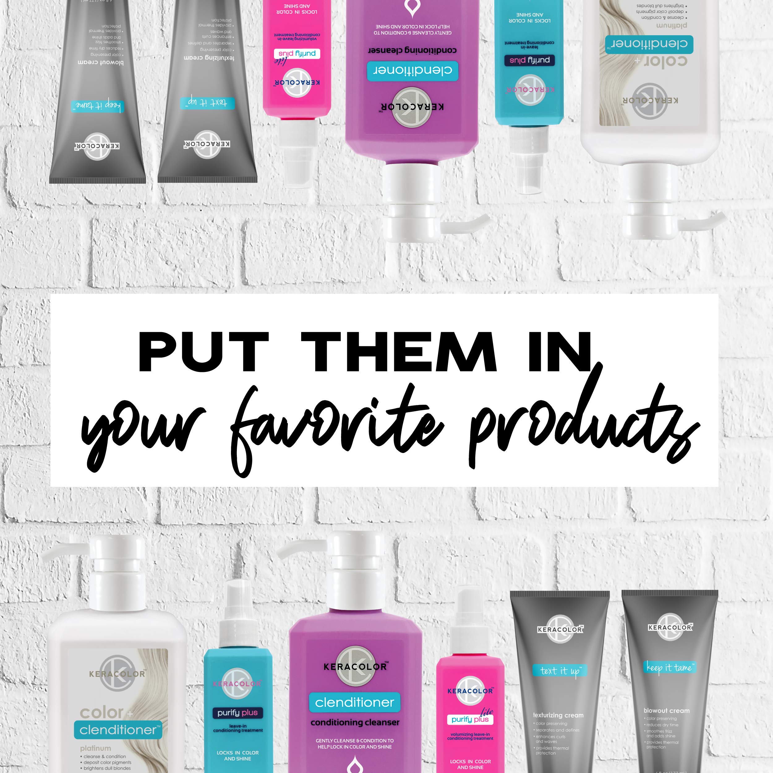 Keracolor Purple or Gold Toning Drops to Create Your Own Purple Shampoo - Mix with Any Shampoo, Conditioner or Cream Styler