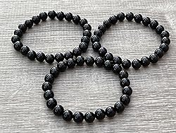Black Onyx Crystal Bead Bracelet 8mm, Wholesale