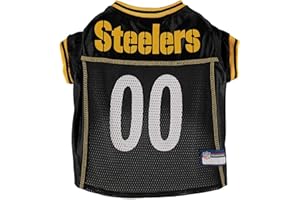PETS FIRST NFL Pittsburgh Steelers Dog Jersey, Size: XX-Large. Best Football Jersey Costume for Dogs & Cats. Licensed Jersey Shirt
