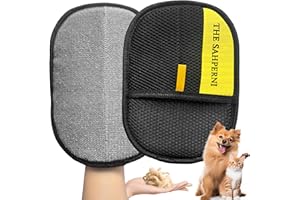 THE SAHPERNI Pet Hair Removal Glove, 1 Pcs Electrostatic Gloves Pet Hair for Cats & Dogs, Washable - Reusable Static Pet Hair Remover Gloves, Efficient Magic Pet Grooming Glove, Remove Cat/Dog Fur From Clothing