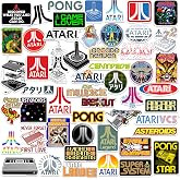 Atari Games 50 Sticker Pack &ndash; Waterproof Vinyl Decals | Officially Licensed Atari Stickers &ndash; Great for Water Bottles, Skateboards, Luggage, Laptops, Bumpers &amp; Cars
