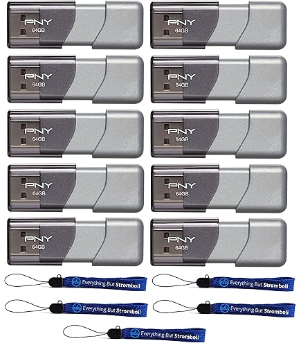 PNY 32GB USB 3.0 Flash Drives (50 Pack) With Lanyards - Turbo Attache 3 Bulk