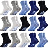 SkiBeaut 15 Pairs Toddler Socks, Kids Gripper Non Slip Toddlers Boy Girls Anti Skid Socks for 1-10 Years