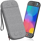 STARTRC GAMES Slim Carrying Case for Nintendo Switch 2 2025, Hard Shell Travel Case with 12 Game Card Slots, Portable Carry Bag for Switch 2 Console Gray