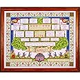 Family Tree Cross Stitch Kit - 16x20 Inch Counted Cross Stitch With 14 Count Aida Fabric