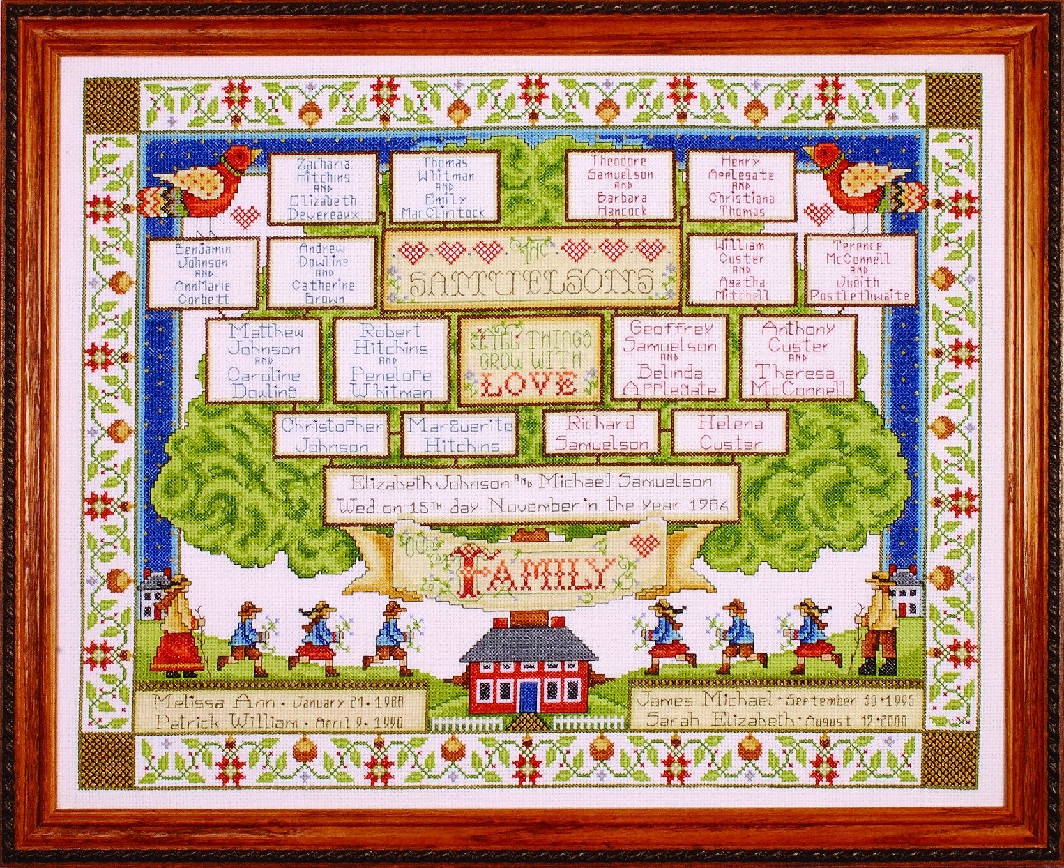 Design Works Family Tree Cross Stitch Kit, Multi-Colour