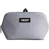 PackIt Freezable Snack Bag, Gray Fog, Built with EcoFreeze Technology, Foldable, Reusable, Zip Closure, Designed For Keeping Snacks Fresh On the Go, and Adults of all Ages