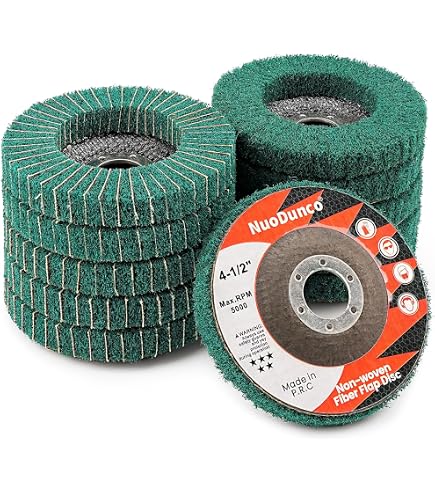 Nylon Flap Discs NuoDunco 10Pcs 4 Inch Nylon Fiber Flap Disc, 320 Grit ...