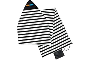 SUN CUBE Surfboard Sock Cover, Surf Bag for Surfing Board, Protective Stretchy Surf Bag Sock Sleeve for Longboard, Hybrid, Shortboard