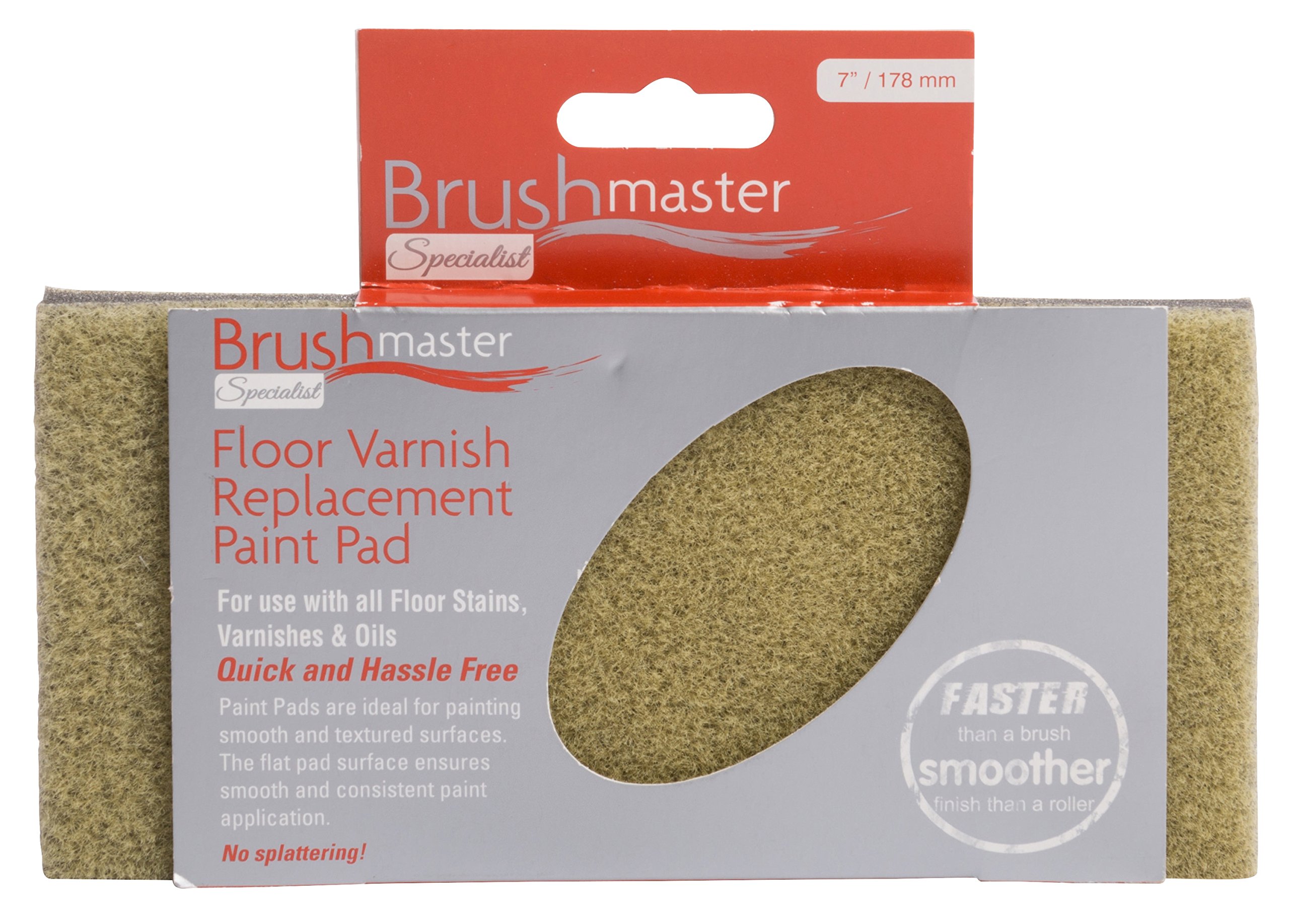 Replacement Brushmaster Specialist Floor Stain, Lacquer, Oil and Varnish Applicator Pad (7" / 178MM)