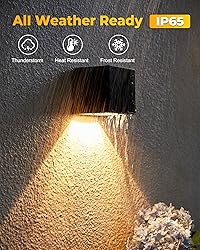 LUHLEE Solar Wall Lights Outdoor,Square Modern