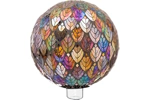 Evergreen Garden Beautiful Baroque Splendor Mosaic Glass Gazing Ball - 10 x 10 x 12 Inches Fade and Weather Resistant Outdoor Decoration