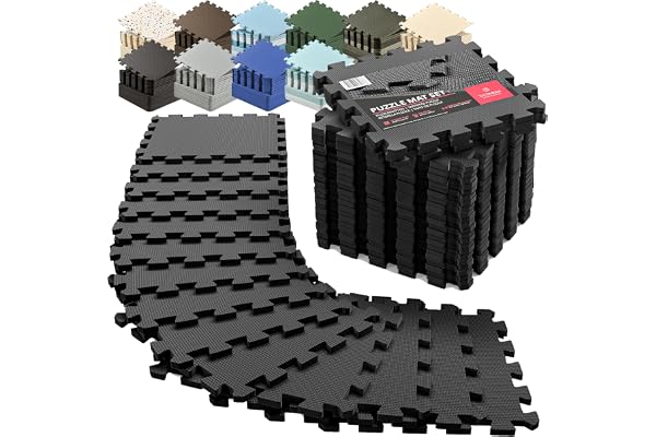 bemaxx Gym Mats Set EVA Interlocking Foam Floor Tiles Protective Gym Flooring Sports Home Workout Exercise Mats Puzzle Garage