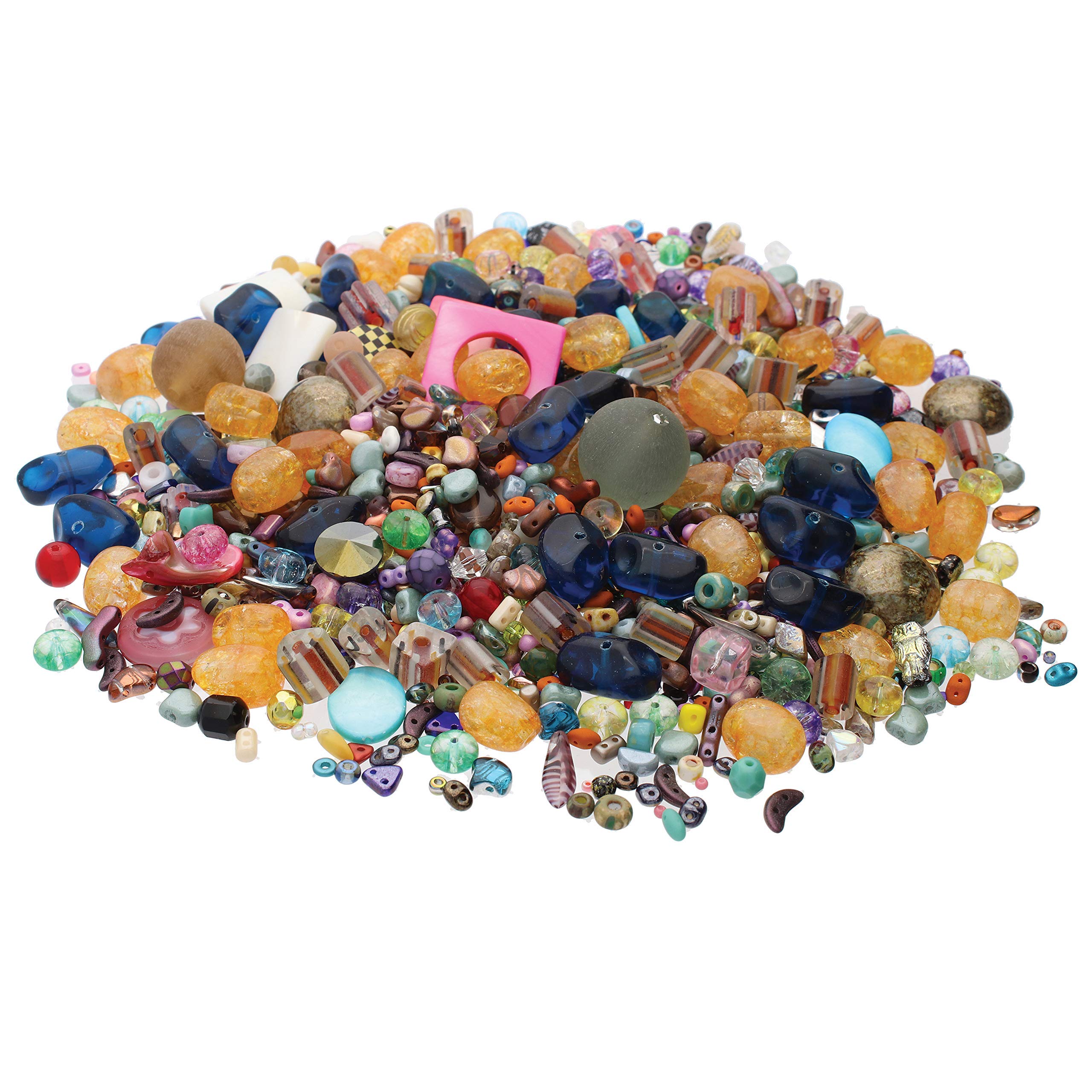 The Beadsmith Box of Beads – Glass Beads Assortment in Varying Shapes, Colors, and Sizes, 5 Pounds