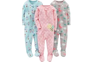 Simple Joys by Carter's Toddlers and Baby Boys' Snug-Fit Footed Cotton Pajamas, Pack of 3