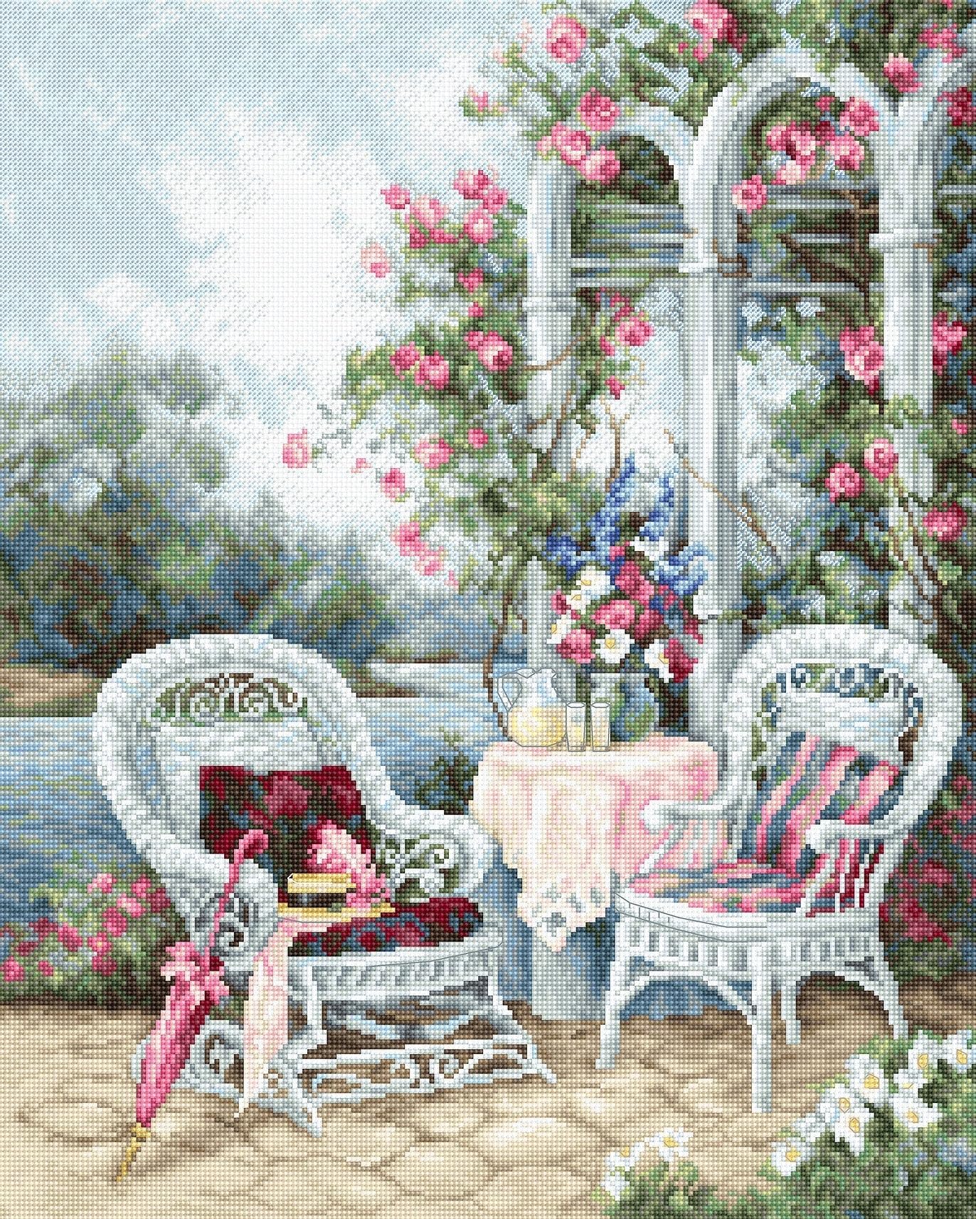 Luca-S Cross Stitch Set, Multicoloured, 35 x 35 cm