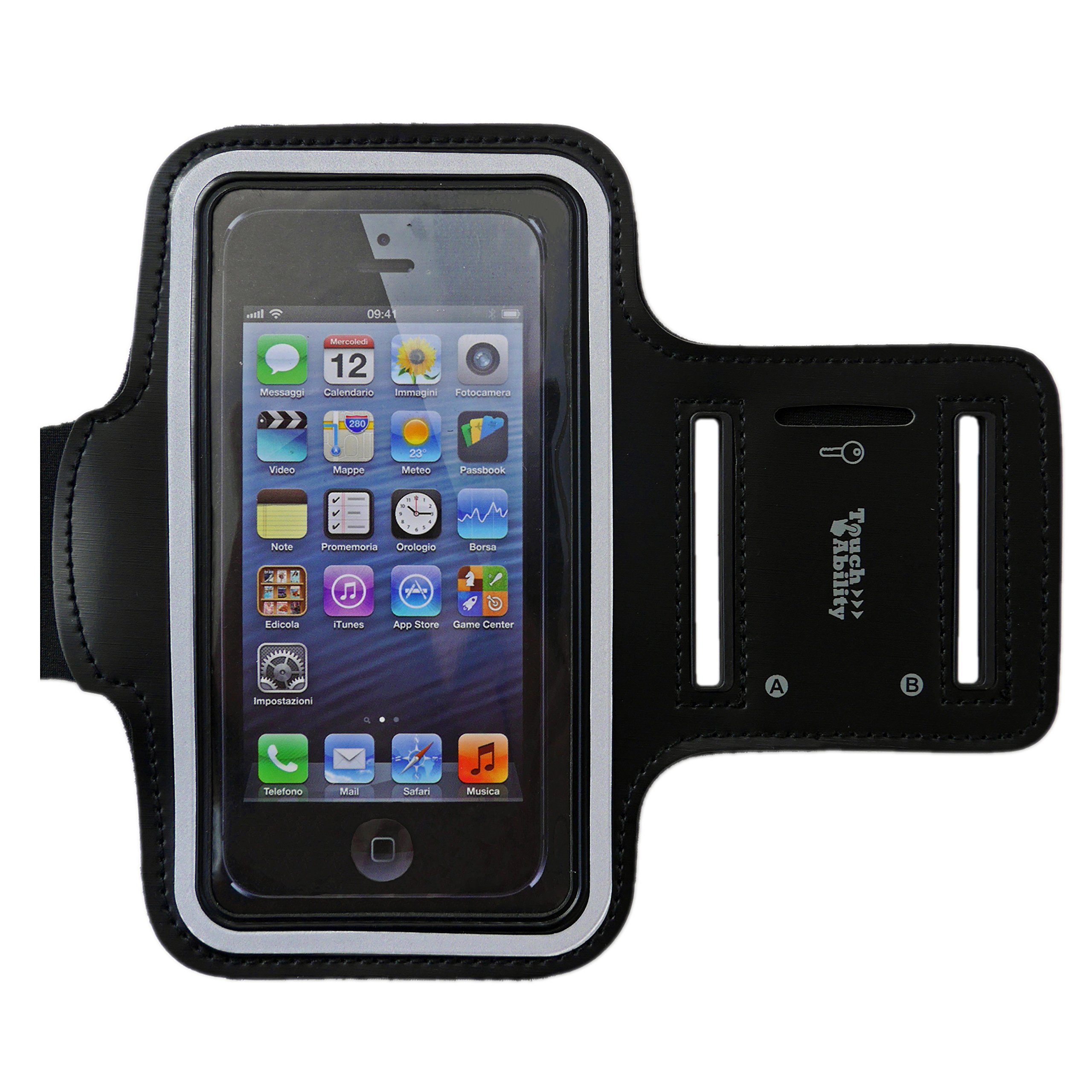 TouchAbility Universal Sports Armband For Mobile Phones (Small, Black)
