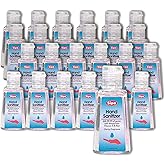 SIPA Bulk Cherry Scent Hand Sanitizer Travel Size Bundle 1 oz, Cap Bottle, Protect Against Germs with Vitamin E Formula, with 2 Free Keychain Holder (1oz Pack of 24)